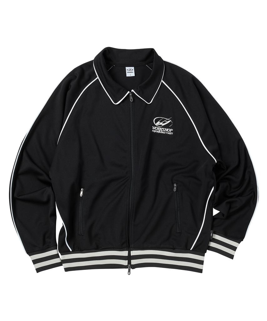 Travel Jersey Piping Track Jacket Black