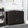 VidaXL Black Sink Cabinet 78x37x59 Cm Engineered Wood, Bathroom Cabinet, Bathroom Storage Cabinet, 848116