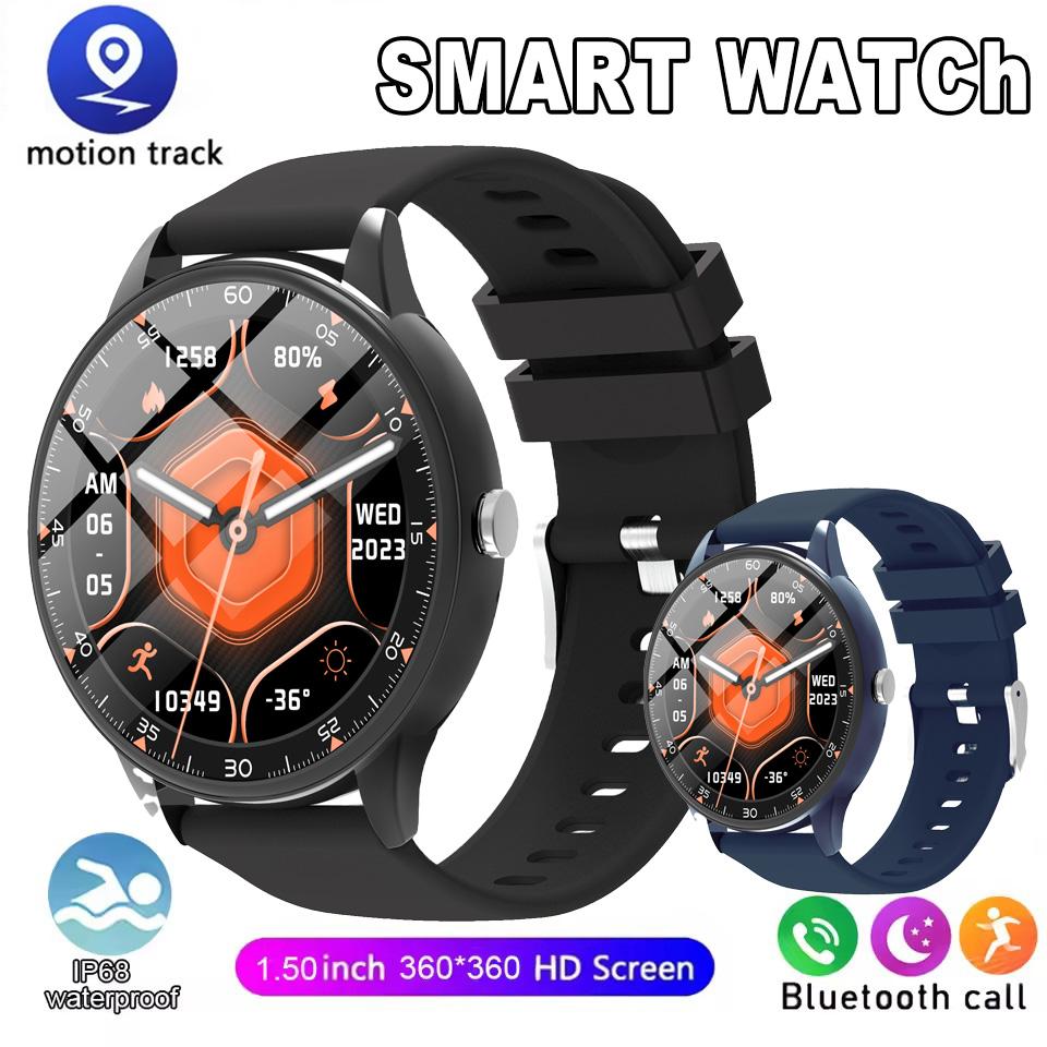 Smartwatch 1,50-Zoll HD-Bildschirm Bluetooth-Anruf Benachrichtigung IP68 Wasserdicht Multi-Sport-Modus Smartwatch Herren Damen