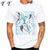Galaxy Whale Shark Watercolor Funny T-shirt Men's Short Sleeve Summer Beach Diving Trips White Casual Tees Sea Life Boy Tops