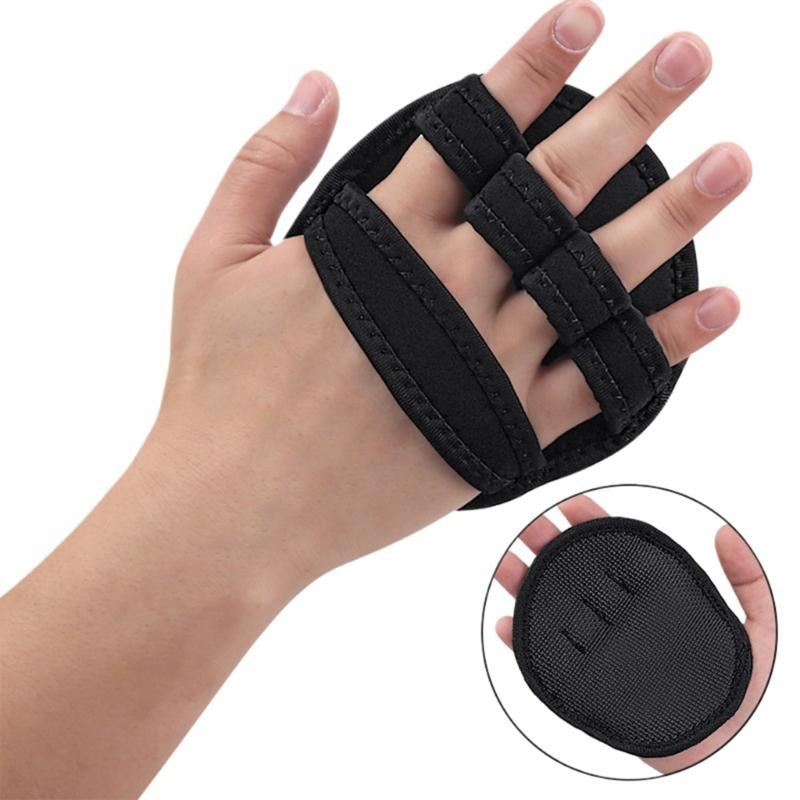 Nonslip Fingerless Weightlifting Glove Palms Protectors Four Finger Fitness Exercise Dumbbells Glove Workout Hand Grip