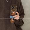 High-End Light Luxury iPhone 16 Pro Case with Plush Little Bear Pendant Design, Also Fits iPhone 17 and 15.