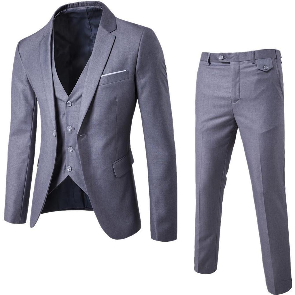 2023 Men's Business Casual Wedding Suit Set - Three-Piece for Groom & Best Man