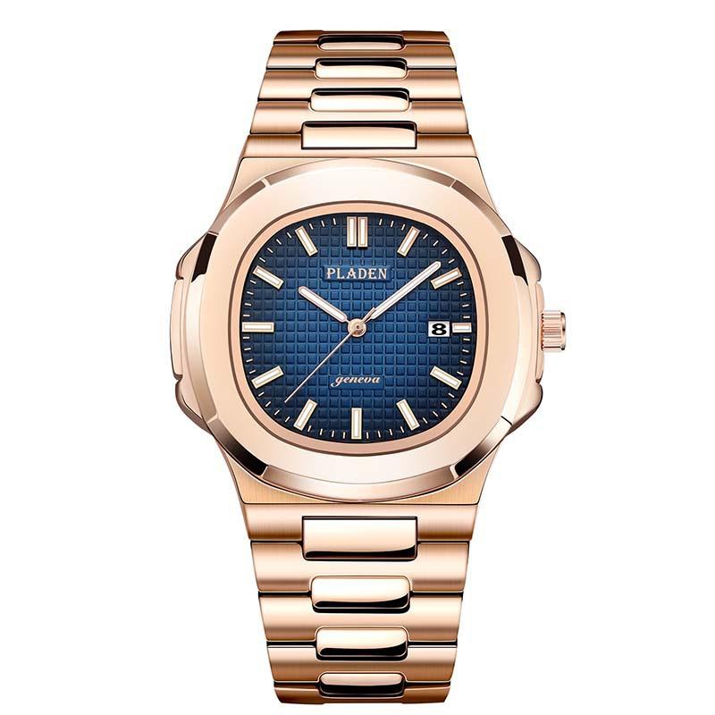 Classic Men's High-end Fashion Business Stainless Steel Waterproof Quartz Watch