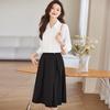 Women's Elegant Long Sleeve Solid Commuter Blouse