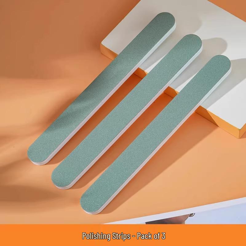 Nail File & Buffer Set: Emery Board, Sponge Buffer, Manicure Sanding Strip for Hand Care