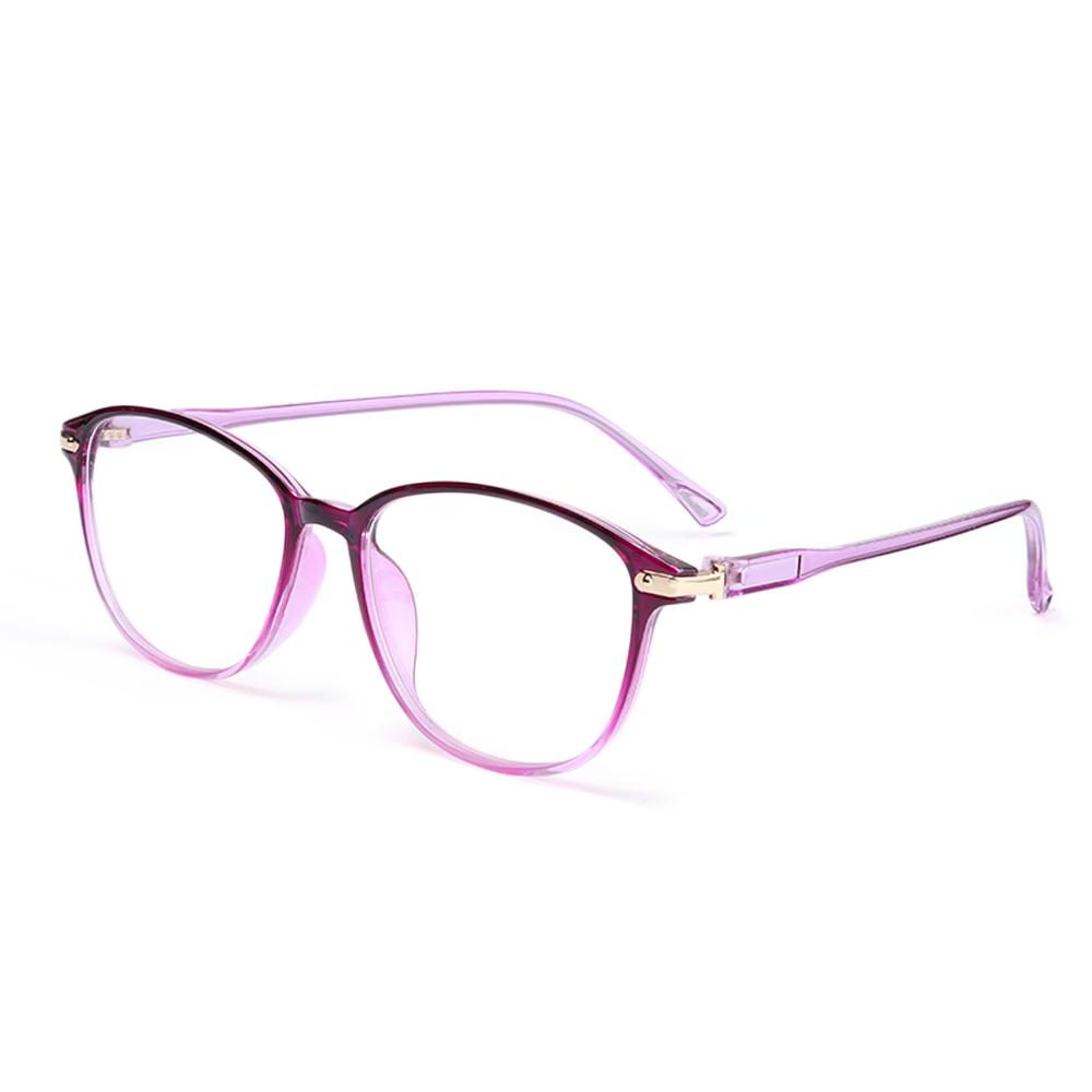 

2025 New Round Classic Eyeglasses Frame Women Reading Glasses Flexble Spring Hinge Comfort Wear with Diopter +1.0 to +4.0 +400 фіолетовий