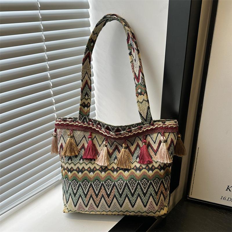 

Сумка большой вместимости в этническом стиле, новая модная сумка на одно плечо, сумка-подмышка, сумка-корзина для работы, на плечо
