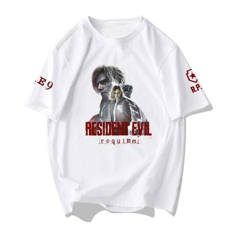 Resident Evil 9 Requiem Leon Kennedy Grace Ashcroft Grafické Tričko 100% Bavlna Unisex 2026 Nová Móda Y2k Krátký Rukáv