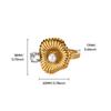 K Gold Plated Stainless Steel Pearl Ring Shell Ring Gold Plated Head Jewelry Open Ring