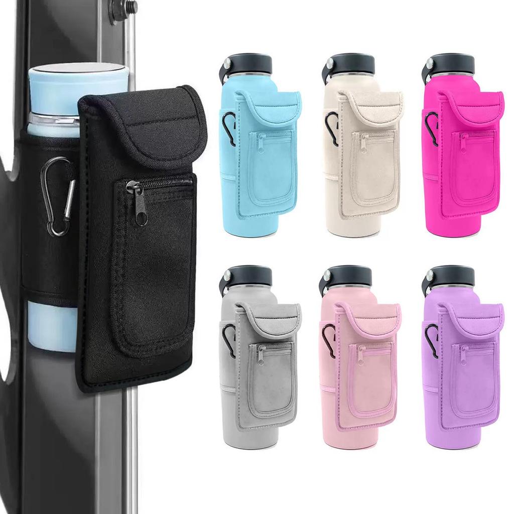 Outdoor Sports Insulated Water Bottle Bag with Magnetic Cup Holder - Large Capacity, Non-slip Design