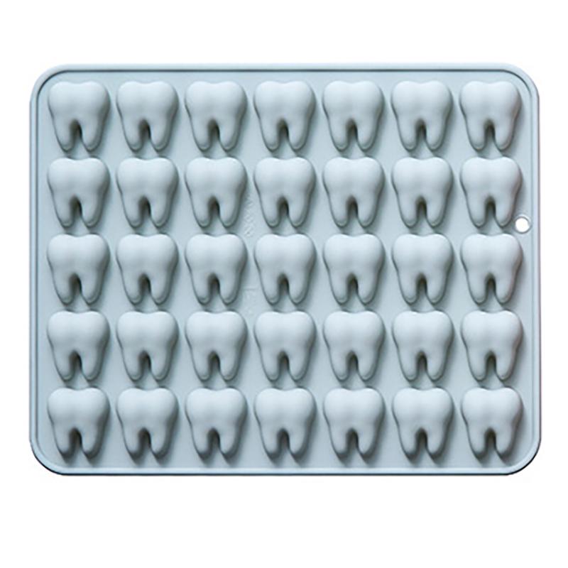 

1 шт. Мини-форма для зубов из силикона, 35 ячеек, 3D маленькие молярные формы, поднос, инструменты для DIY выпечки и украшения, уличная посуда синий