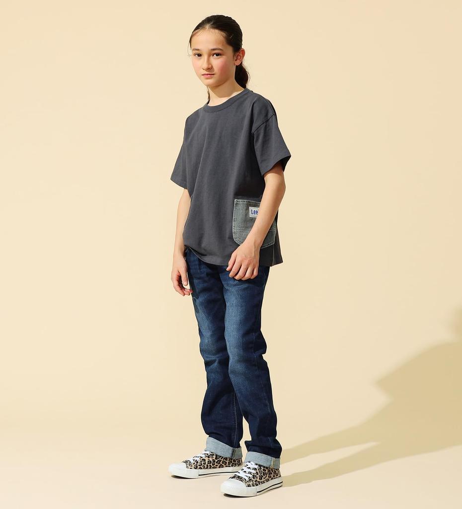 Lee Painter Double Pocket Short Charcoal Size Fits Inches T-Shirt, Sleeve, Kids' Clothing, Gray, 140, 43.5-54.7 (110-150cm).