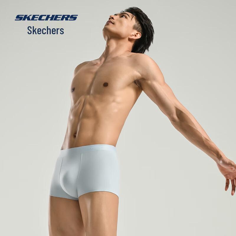 Skechers Men's Seamless Breathable 7A Anti-Bacterial Athletic Boxer Briefs