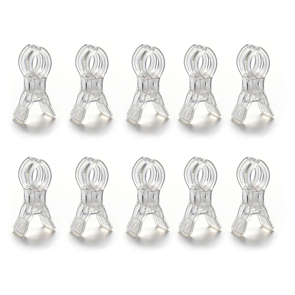 5/10pcs Heavy Duty Spring Clamp,Transparent Plastic Multipurpose Clip for Balloon Arch Backdrop Fixing,Photography Studio