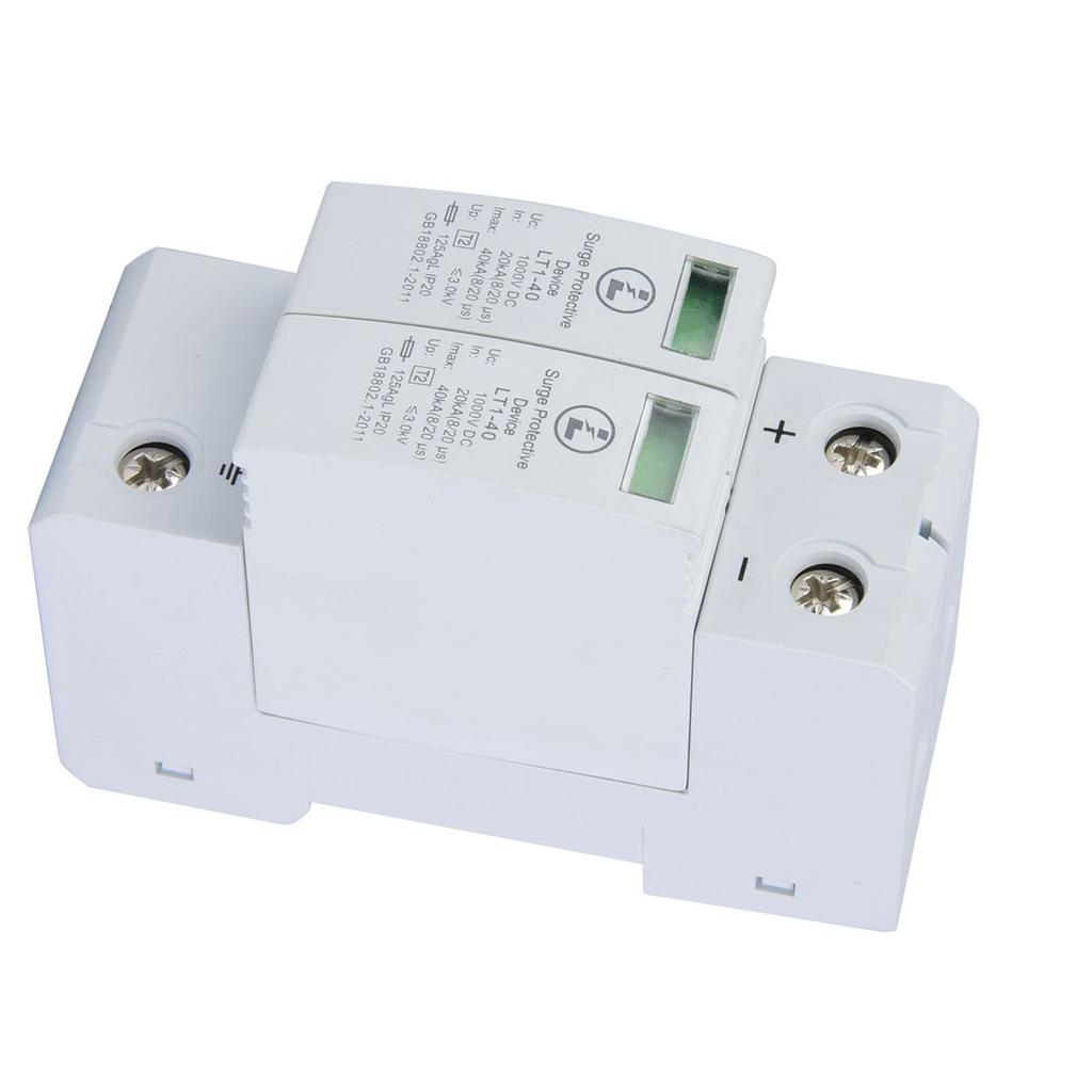 2P 40KA Surge Protective Device DC Photovoltaic Lightning Tele Protector Low Voltage Arrester 1000V