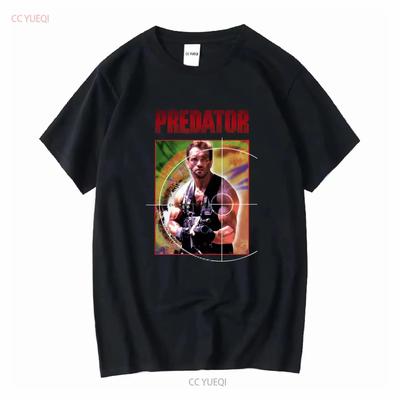 Predator 80's Action Arnold Blackenegger T Shirt Vintage Washed Homme Casual Soft Unisex Stylish Fashion Top For Everyday Wear