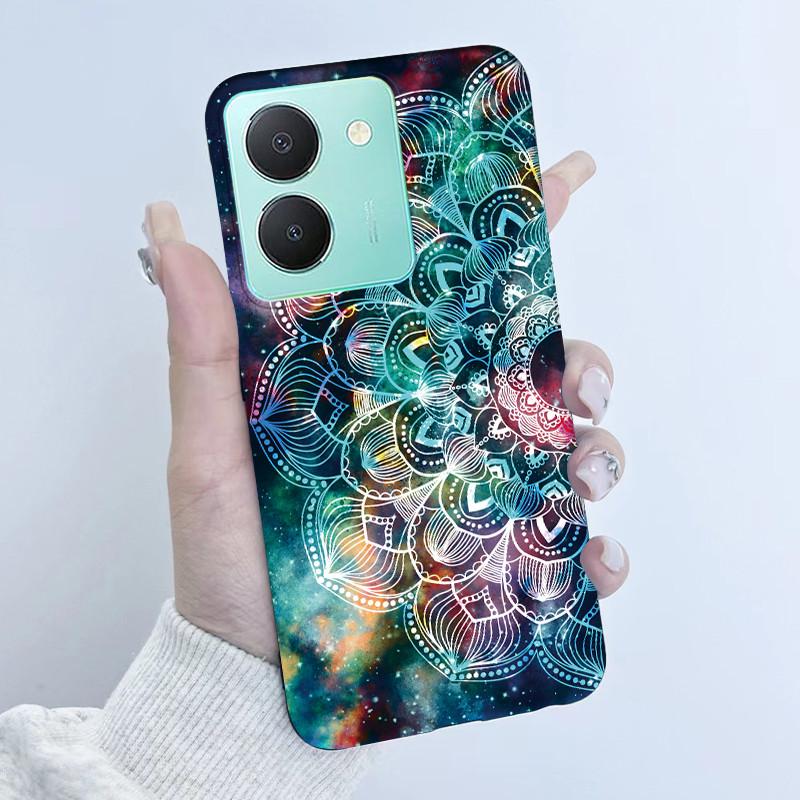 For Vivo Y27s Case Vivo Y36 Russian Cover Beautiful Butterfly Flower Girls Design Bumper Shell For Vivo V2247 V2322 Back Housing