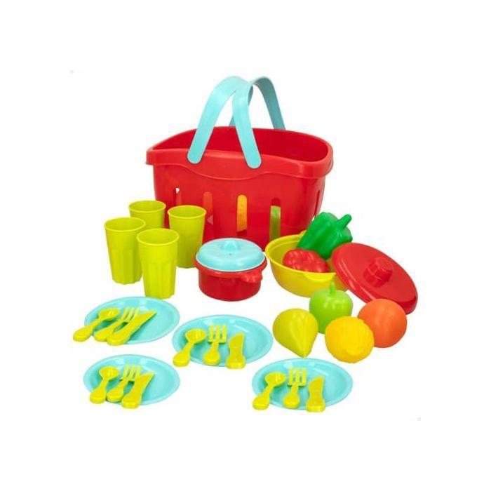 Ensemble de jouets alimentaires - COLORBABY - 36 pièces - Plastique - 28,5x16x21,5 cm - Développement de fantaisie