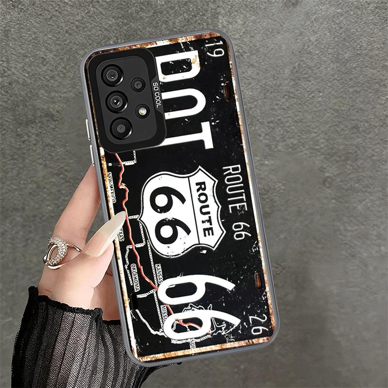 Retro Vintage License Plate Soft Phone Case for Samsung A17 A16 A15 A14 A13 A57 A56 A55 A54 A53 A37 A36 A35 A34 A33 A26 A25 A24