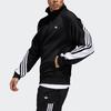 Adidas Originals Trefoil 3-Stripe Wrap Track Top with Embroidered Logo Men Jackets Black FM1525