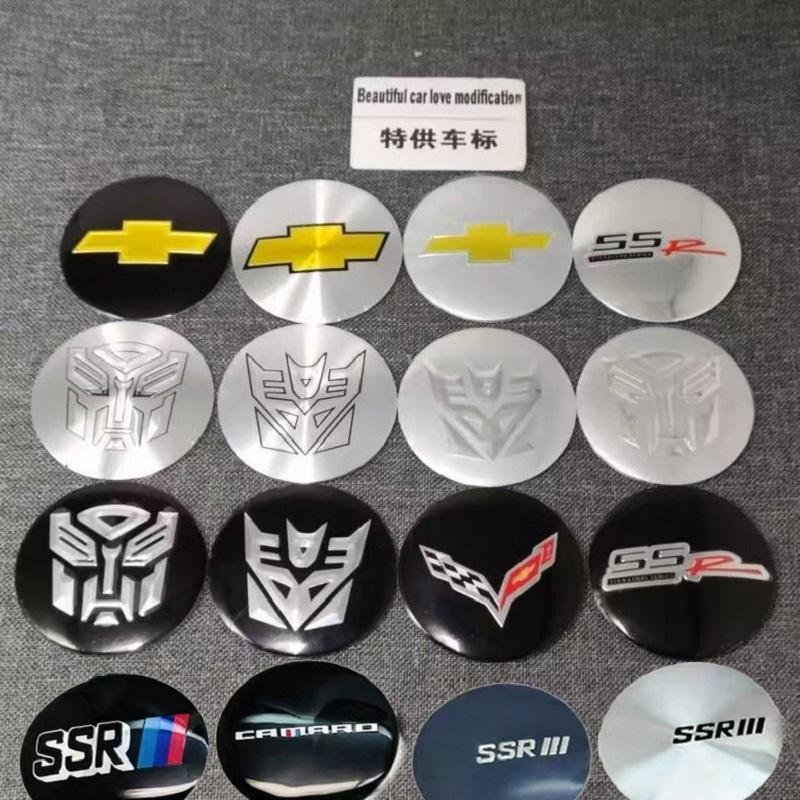 56-65mm Car Wheel Center Hub Cap Emblem Sticker Accessories For Chevrolet Cruze Sonic Silverado Trax Camaro Captiva Aveo Z71 SSR