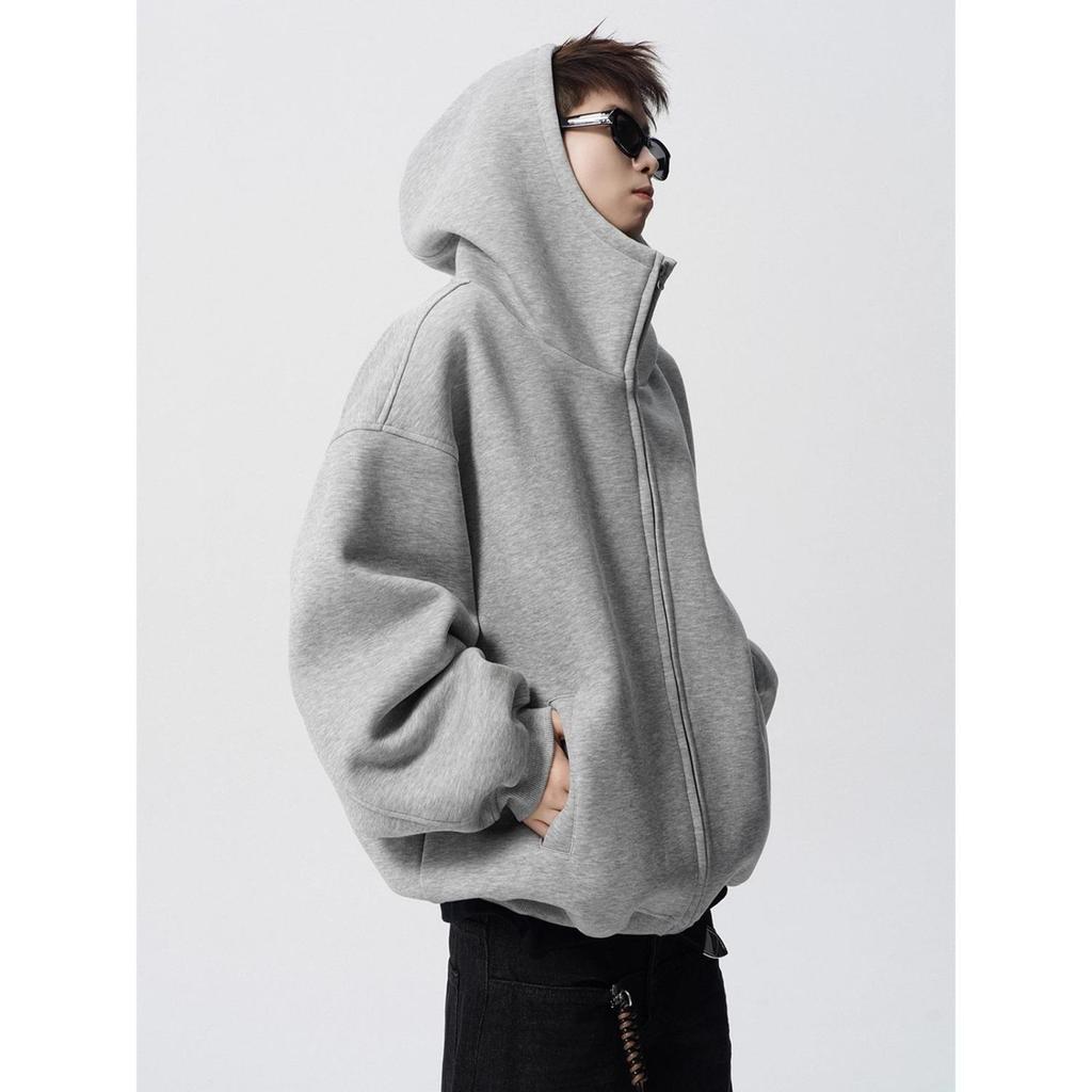 Vintage Quick-Return Unisex Loose Fit Zipper Hoodie Sweatshirt