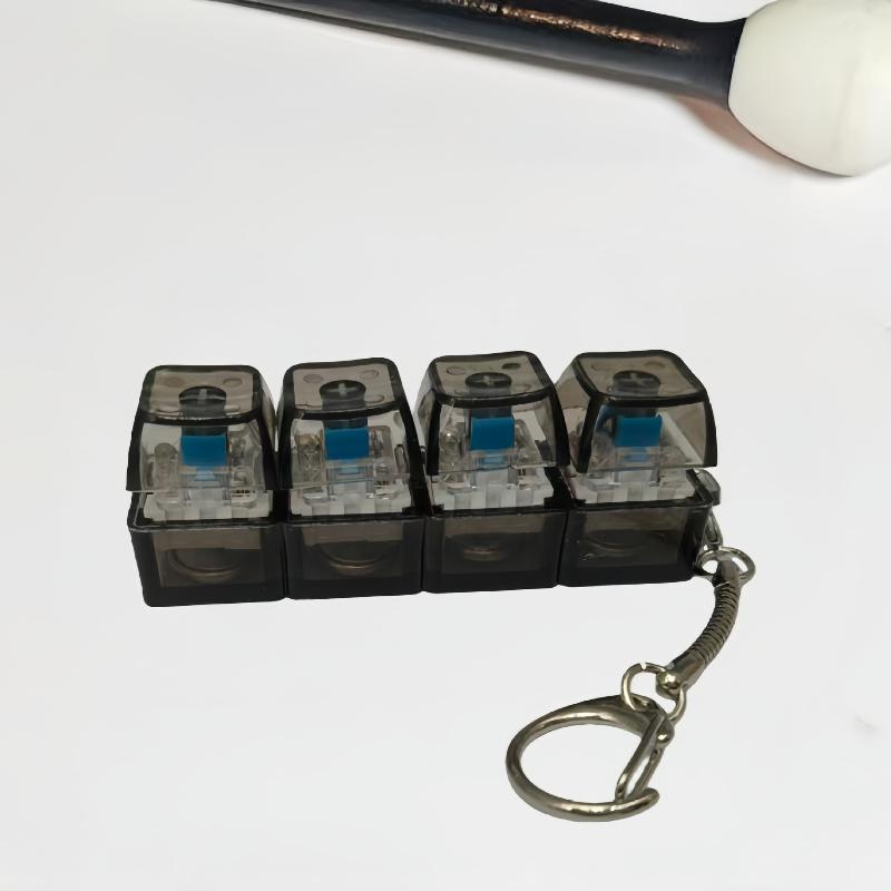 

Rgb Lighting Creative Decompression Keychain Stress Relief Artifact Keyboard Switch Tester Illuminated Transparent Keycaps