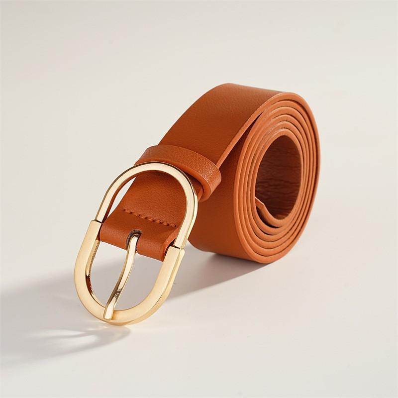 Korean Ins Versatile Square Japanese-buckle Belt for Women, Black Fashionable and Elegant Decoration, New Year's Belt for Ladies