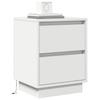 Nightstand Set of 2 White 39 x 34.5 x 50 cm Particleboard