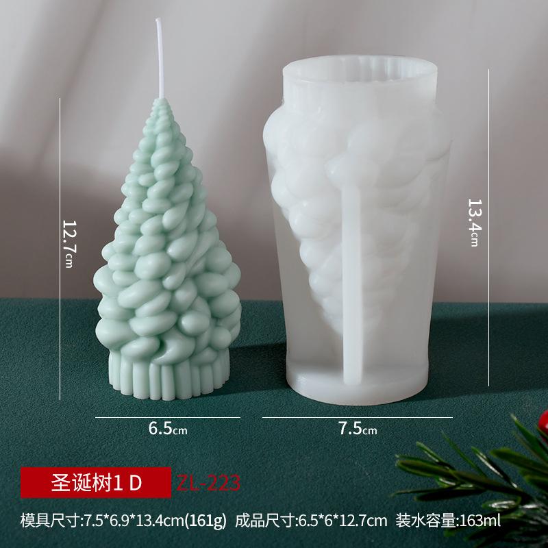 Christmas Tree Aroma Candle Silicone Mold Party Decoration Plaster Ornament Creative Craft Mold