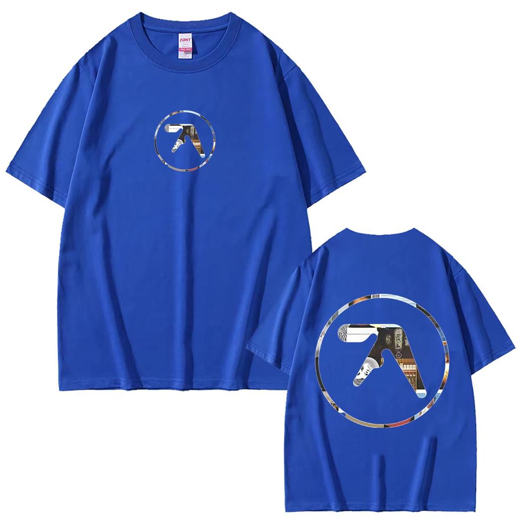 2026 Summer Fashion Trendy Tee Aphex Twin Music Album Cover Logo Graphic T Shirt Men Women Fashion Casual Oversized T-shirt Y2K