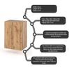Mobile da Bagno a Sospensione Wotan Oak 40 CM Colonna da Bagno