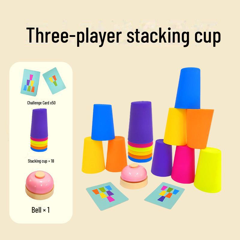 Color Sorting Stacking Cups - Montessori Educational Toy for Ages 2-4