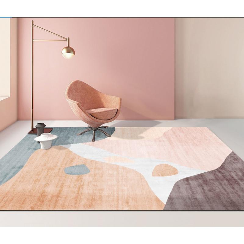 ins Wind Girl Wind Home Living Room Girl Pink Carpet Bedroom Covered With Large Bed Blanket Absorbent Non-slip Blanket