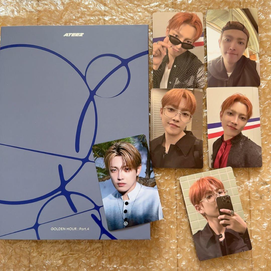 

[USED] ATEEZ Hongjoong trading card GOLDEN HOUR CD Tower Records