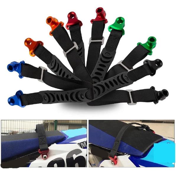 Motorcycle Universal Seat Rescue Belt Cushion Rear Lift Strap Pull Sling Compatible with Yamaha Kawasaki Dirt Pit Bike MX Enduro(Rear Blue)