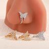 Copper Diamond Nose Stud Nose Decoration Butterfly Nose Ring U-Shaped Non-Perforated Nose Clip Jewelry Fashion Personalized Nose Stud
