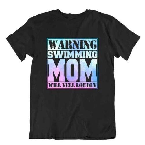 Swimming Mom Sports T-Shirt Hobby Shirts Funny Fitness Fresh Tee 4XL