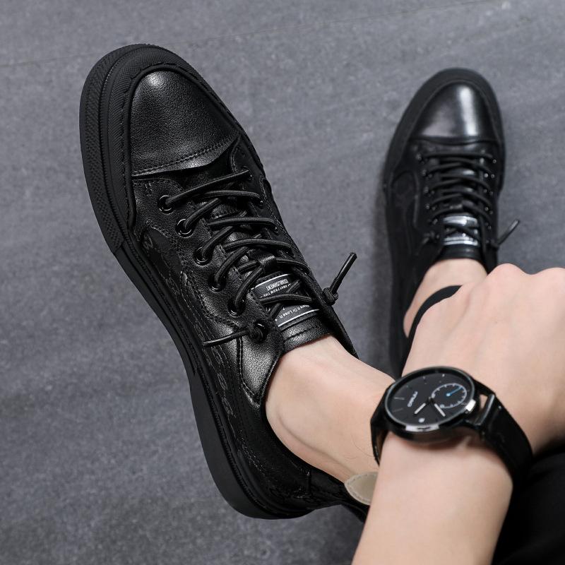 

20B2 производитель модных спортивных и любительских одинарных туфель корейской версии, универсальные удобные мужские кожаные туфли 38