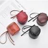 Retro Handheld Coin Purse with Wenge Beads, Flocked Leather Mini Key Holder, and Large Capacity Earphone Pocket Envelope.