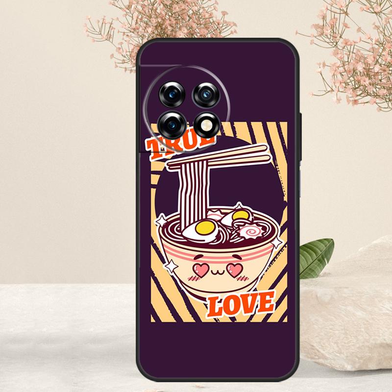 Eating Ramen Noodle Lovers Case For OnePlus 15 13 12 11 13T 13R 15R 10R 10T 8T 9 10 Pro Nord 5 CE 4 3 Lite N20 N30 Cover
