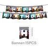 Monster Truck Theme Party Supplies Suv Party Decoration Banner Tableware Tablecloth Tissue Arrangement