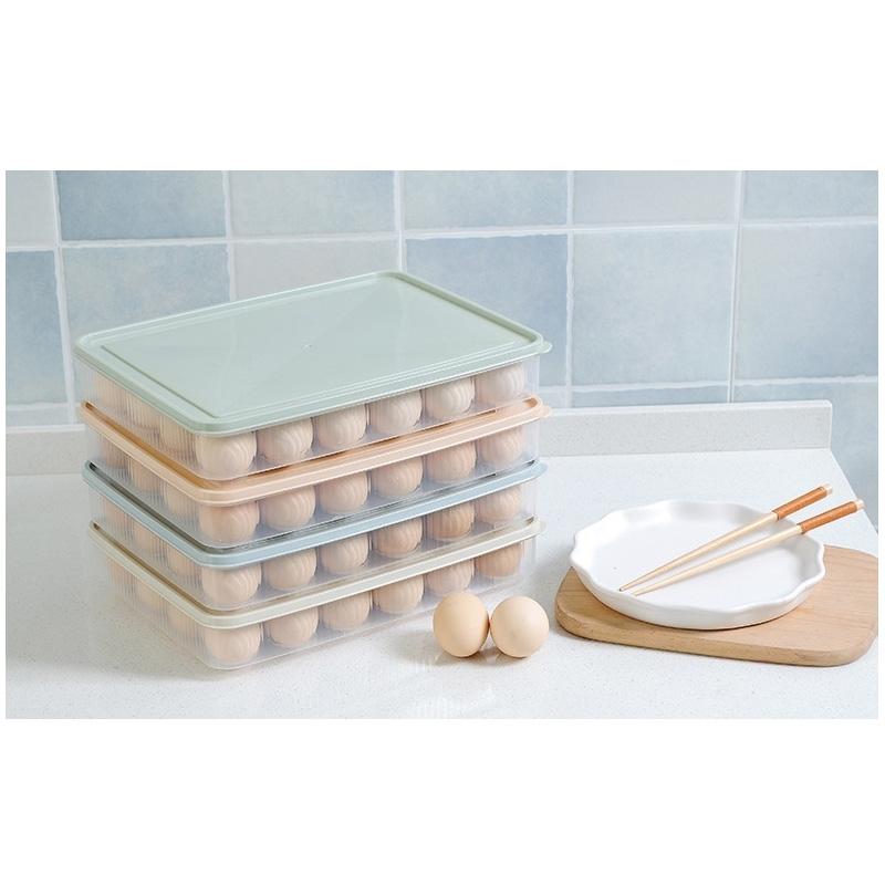 1/2 PCS Portable Deviled Egg Containers with Lid Eggs Clear Plastic Stackable Clear Storage Egg Tray for Refrigerator Organizer