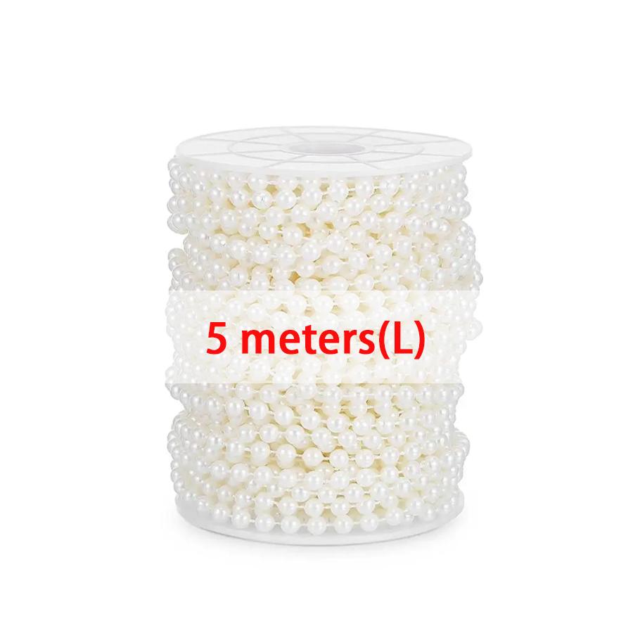 1/2pcs Circular String Plastic Pearl Chain Connecting Beads DIY Decor Handmade Sewing Accessories for Indoor Wedding Party XJM
