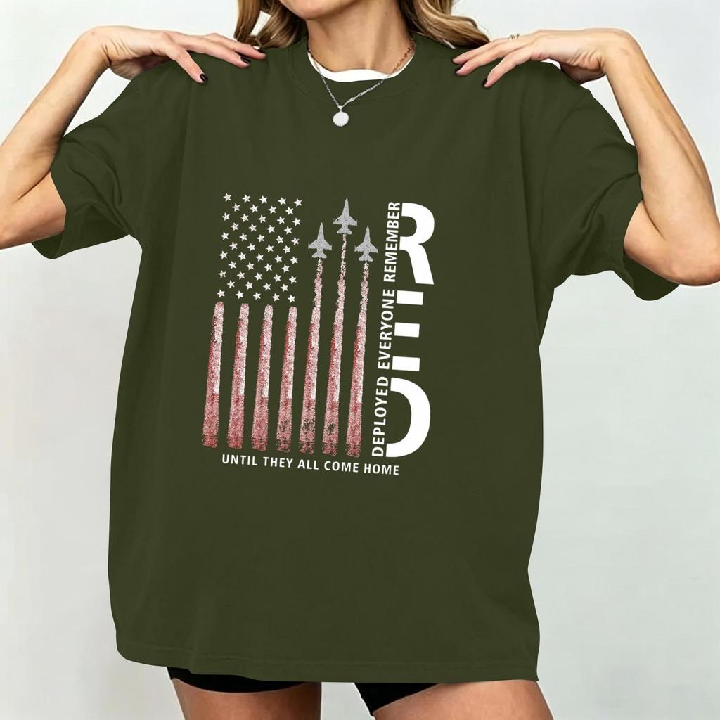 Women's Casual Short Sleeve T-Shirt Crew Neck Loose Fit Letter Print Fashion Top Comfortable Everyday Wear