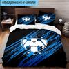 3pcs Monter-rey Football Crest Art Printed Bedding Set Duvet Cover Closure Includes 1 Duvet Cover & 2 Pillowcases Bedding Sets Home Decor Gifts
