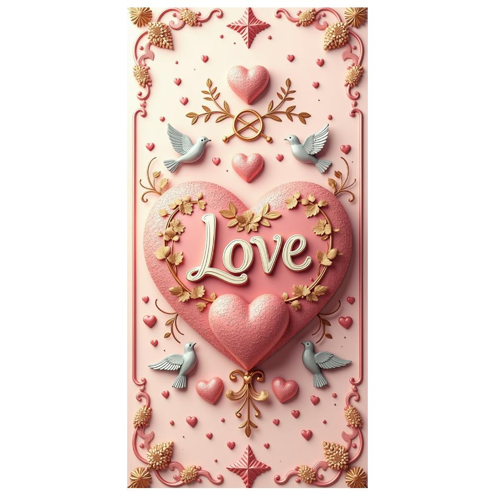 Pink Banner Prop Cherry For Festive Valentine's Indoor