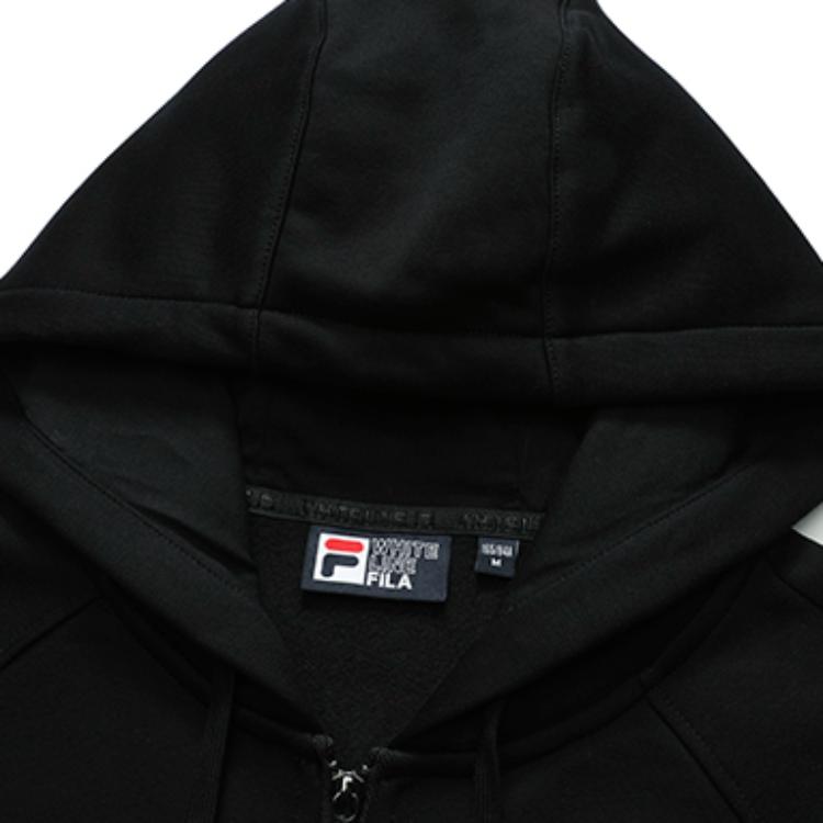 Fila Sports Leisure Knitted Hooded Jacket Women Jackets Black F51W148599FBK