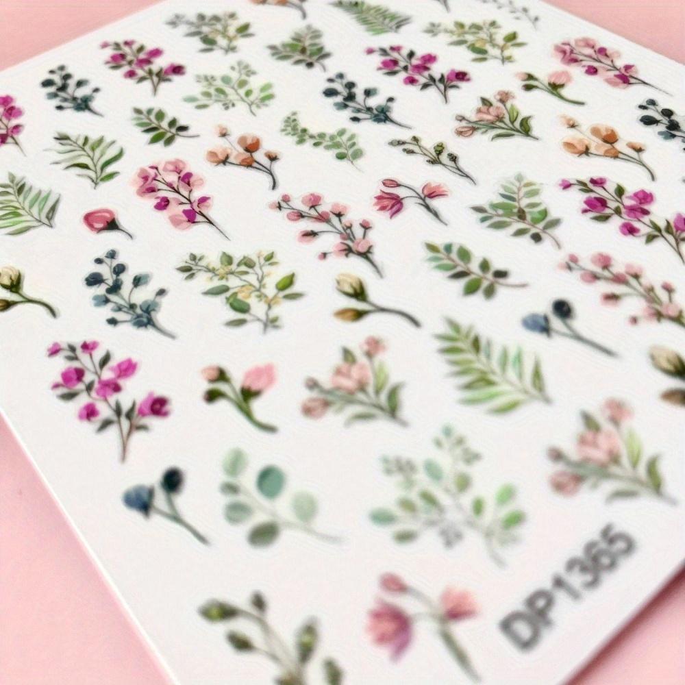 Wild Little Flower Back Adhesive Nail Stickers for Nail Art Decoration